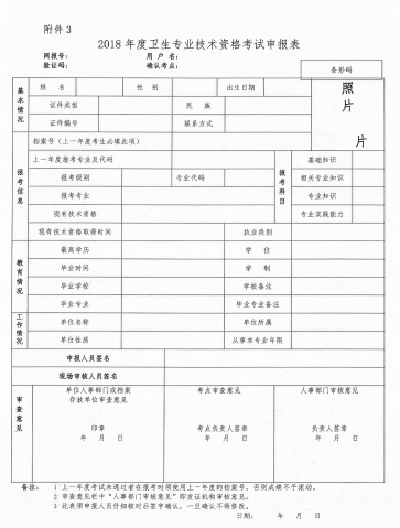 2018年广西壮族自治区卫生资格考试报名及现场审核安排